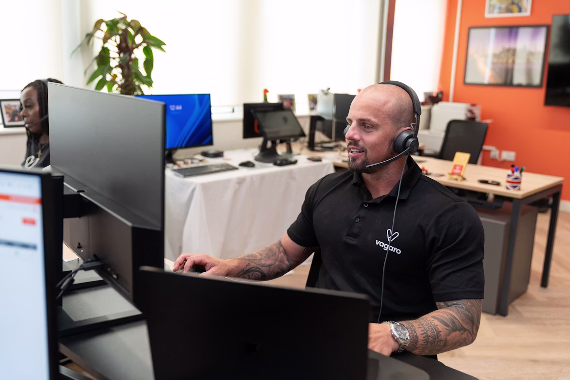effective sales scripts, man writing on a computer